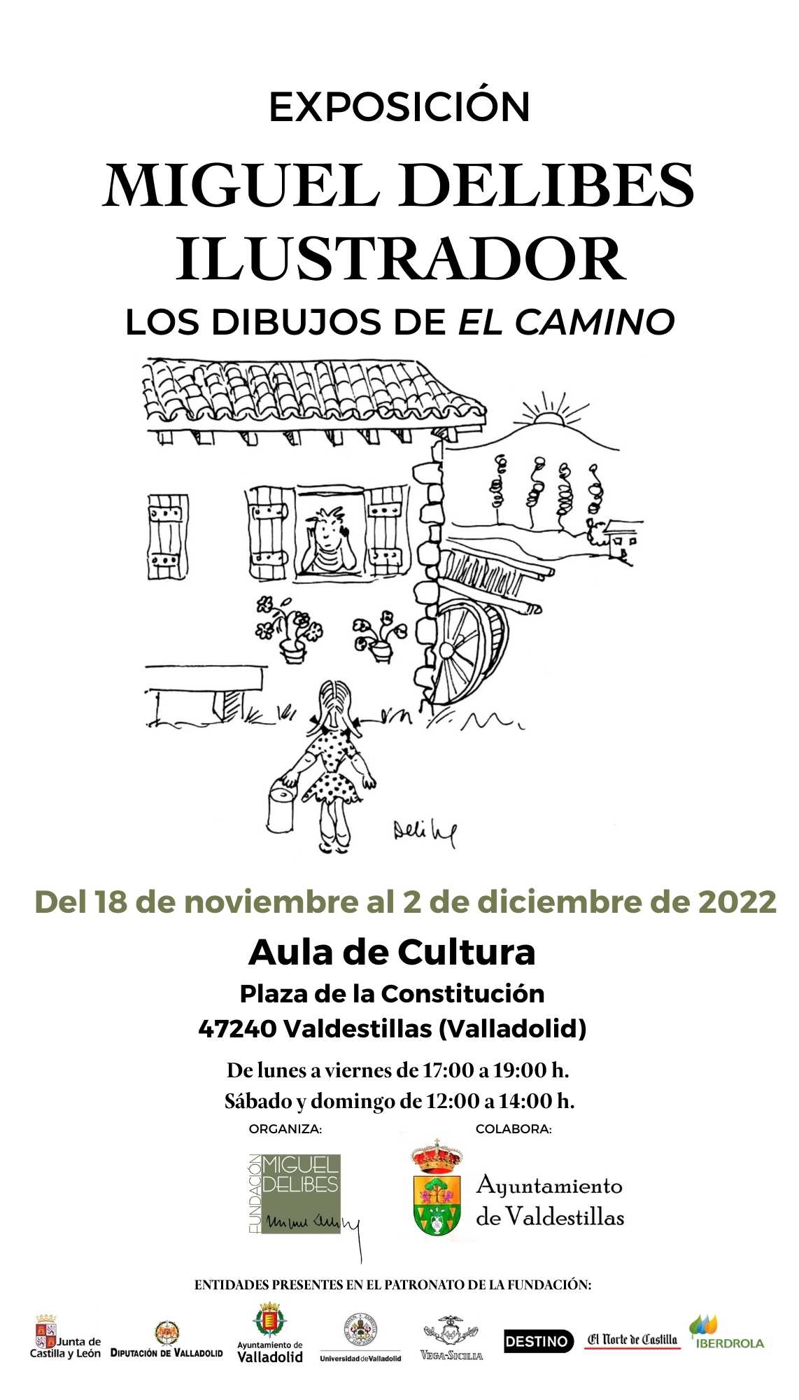 Exposición “Miguel Delibes ilustrador. Los dibujos de 'El camino'” en el  Ayto. de Valdestillas (Valladolid) | Fundación Miguel Delibes